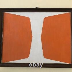 VTG ABSTRACT Original Oil PAINTING Geometric Color Field Hard Edge Signed 1972