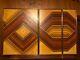 Vtg Oil Painting Signed Letterman Triptych 3 Panel Geometric Art Abstract Large