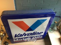 Valvoline Neon Vintage Sign Hard Plastic Light Motor Rare Oil Gasoline Large