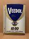 Veedol Oil Flange Sign Vintage Original Flying A Nos Double Sided Gas Metal