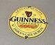 Vintage 12 Domed Guinness Beer Alcohol Porcelain Sign Car Gas Oil Truck