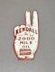 Vintage 15 Kendall Motor Oil Hand Store Badge Porcelain Sign Car Gas Oil Truck