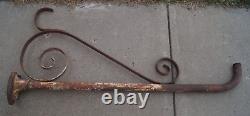 Vintage 1930s 50s Porcelain Advertising Sign Bracket ORIGINAL Gas Oil 50