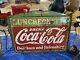 Vintage 1935 Coca-cola Luncheonette Porcelain Sign Gas Oil Soda 60 X 46