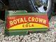 Vintage 1936 Nehi Royal Crown Porcelain Rc Cola Soda Drink Gas Oil Flange Sign