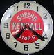 Vintage 1940-50s Super B Kendall Motor Oil Advertising Light Up Clock Works Rare