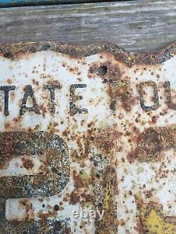 Vintage 1940's Ohio State Route 213 Embossed Metal Gas Oil Highway Road Sign
