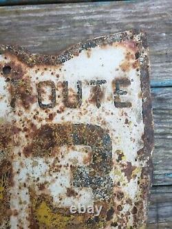 Vintage 1940's Ohio State Route 213 Embossed Metal Gas Oil Highway Road Sign