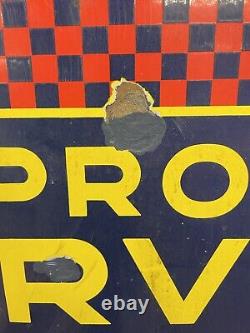 Vintage 1940s Porcelain 2 Sided 42 DESOTO Plymouth Auto Dealership Service Sign