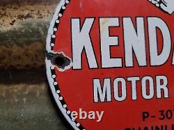 Vintage 1942 Kendall Porcelain Sign Chainlube Advertising Automobile Motor Oil