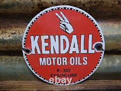 Vintage 1942 Kendall Porcelain Sign Chainlube Advertising Automobile Motor Oil