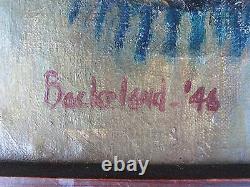 Vintage 1946 Baekeland Painting Ny Uk High Society Murder Daughter Law Bakelite