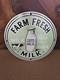 Vintage 1950's Farm Fresh Milk Porcelain Sign