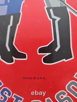 Vintage 1953 Mason-dixon Motor Oil Gasoline Porcelain Gas Pump Sign 12 X 8