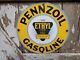 Vintage 1954 Pennzoil Porcelain Sign Service Station Gas Ethyl Gasoline Corp 12