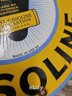 Vintage 1954 Pennzoil Porcelain Sign Service Station Gas Ethyl Gasoline Corp 12