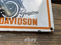 Vintage 1958 Duo-glide Harley-davidson Motorcycles Gas Oil Bikes Porcelain Sign