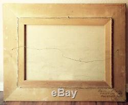 Vintage 1961 Oil On Canvas Seascape California Artist Signed Original Frame