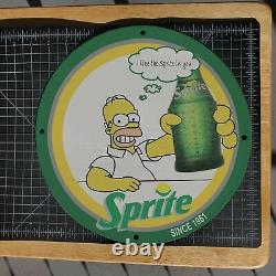Vintage 1961 Sprite Soft Drink''Homer Simpson'' Porcelain Gas & Oil Pump Sign