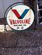 Vintage 1967 Valvoline Racing Oil 2 Sided 30 Metal Sign & Original Base