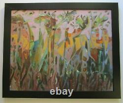 Vintage 1970's Painting Abstract Expressionism Non Objective Modernism Keefe