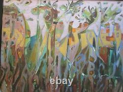 Vintage 1970's Painting Abstract Expressionism Non Objective Modernism Keefe