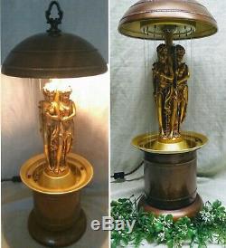 Vintage 1978 Oil Drip Rain Lamp, Creators Inc. Chicago, Double Goddess, Signed