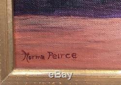 Vintage 20th Century Dog Painting Scottie & Yorkie Terrier signed Norma Peirce
