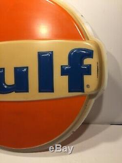 Vintage 27 Gulf Oil Gas Plastic Station Advertising Sign