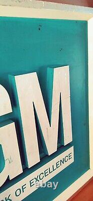 Vintage 60s 70s Original GM Dealership Sign Display Mark Of Excellence Chevrolet