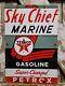 Vintage 62 Texaco Porcelain Sign Sky Chief Petrox Motor Oil Gas Station Service