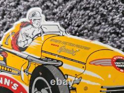 Vintage 8 Wynns Racing Porcelain Sign Car Gas Auto Oil