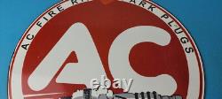 Vintage AC Spark Plugs Sign Mechanic Automotive Garage Shop Gas Pump Sign