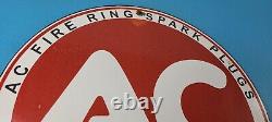 Vintage AC Spark Plugs Sign Mechanic Automotive Garage Shop Gas Pump Sign