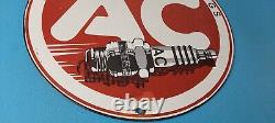Vintage AC Spark Plugs Sign Mechanic Automotive Garage Shop Gas Pump Sign