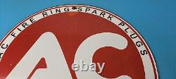 Vintage AC Spark Plugs Sign Mechanic Automotive Garage Shop Gas Pump Sign