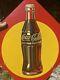 Vintage Am-4-46 Post War Coca Cola Masonite Sign Original Gas Oil Advertising