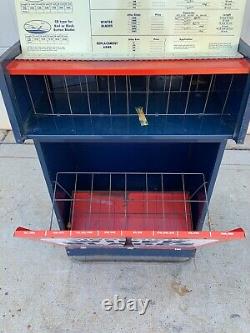 Vintage ATLAS WIPER BLADES Service Station Cabinet Gas & Oil