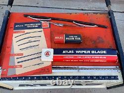 Vintage ATLAS WIPER BLADES Service Station Cabinet Gas & Oil