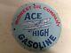 Vintage Ace High Aviation Gasoline Porcelain Gas Pump Sign Midwest Oil Co