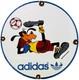 Vintage Adidas Porcelain Sign All Stars Soccer Gas Oil Disney Goofy Samba