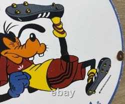 Vintage Adidas Porcelain Sign All Stars Soccer Gas Oil Disney Goofy Samba