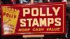 Vintage Advertising Polly Gas Oil Trading Stamps Sign