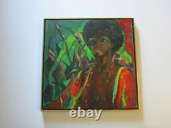 Vintage African American Nude Painting Portrait By Hazel Impressionist Modernism