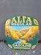 Vintage Alta Gasoline Porcelain Sign Regular Fuel Gas Station Service Plaque