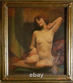 Vintage Antique American Impressionist Smithsonian Chicago Artist Nude Painting