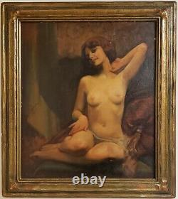 Vintage Antique American Impressionist Smithsonian Chicago Artist Nude Painting