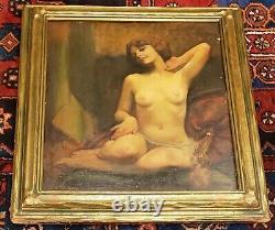 Vintage Antique American Impressionist Smithsonian Chicago Artist Nude Painting