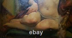 Vintage Antique American Impressionist Smithsonian Chicago Artist Nude Painting