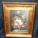 Vintage Artist Penn Signed Framed Oil On Canvas Floral Flower Still Life